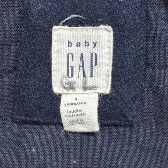 Baby Gap 4T Faux Leather Wool Letterman Bomber Stylish Spring Jacket - Picture 7 of 15